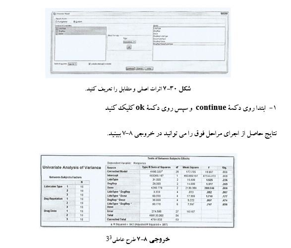 
طرح های عاملی در spss
