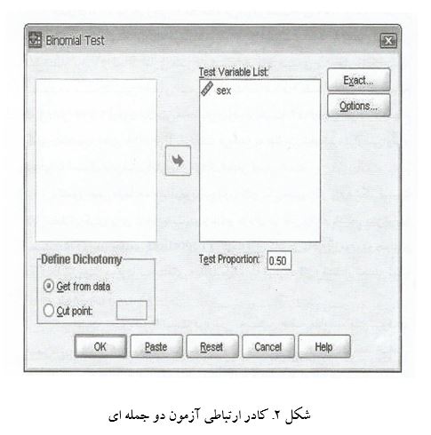 
آموزش آزمون ناپارامتری دو جمله ای در spss
